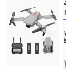ls-e525 واي فاي FPV 4K الطائرات بدون طيار رمادي فضي مناسب للمبتدئين والأطفال